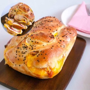 Pan casero Relleno de Jamón y Queso, receta Pan casero Relleno de Jamón y Queso, como hacer Pan Relleno de Jamón y Queso