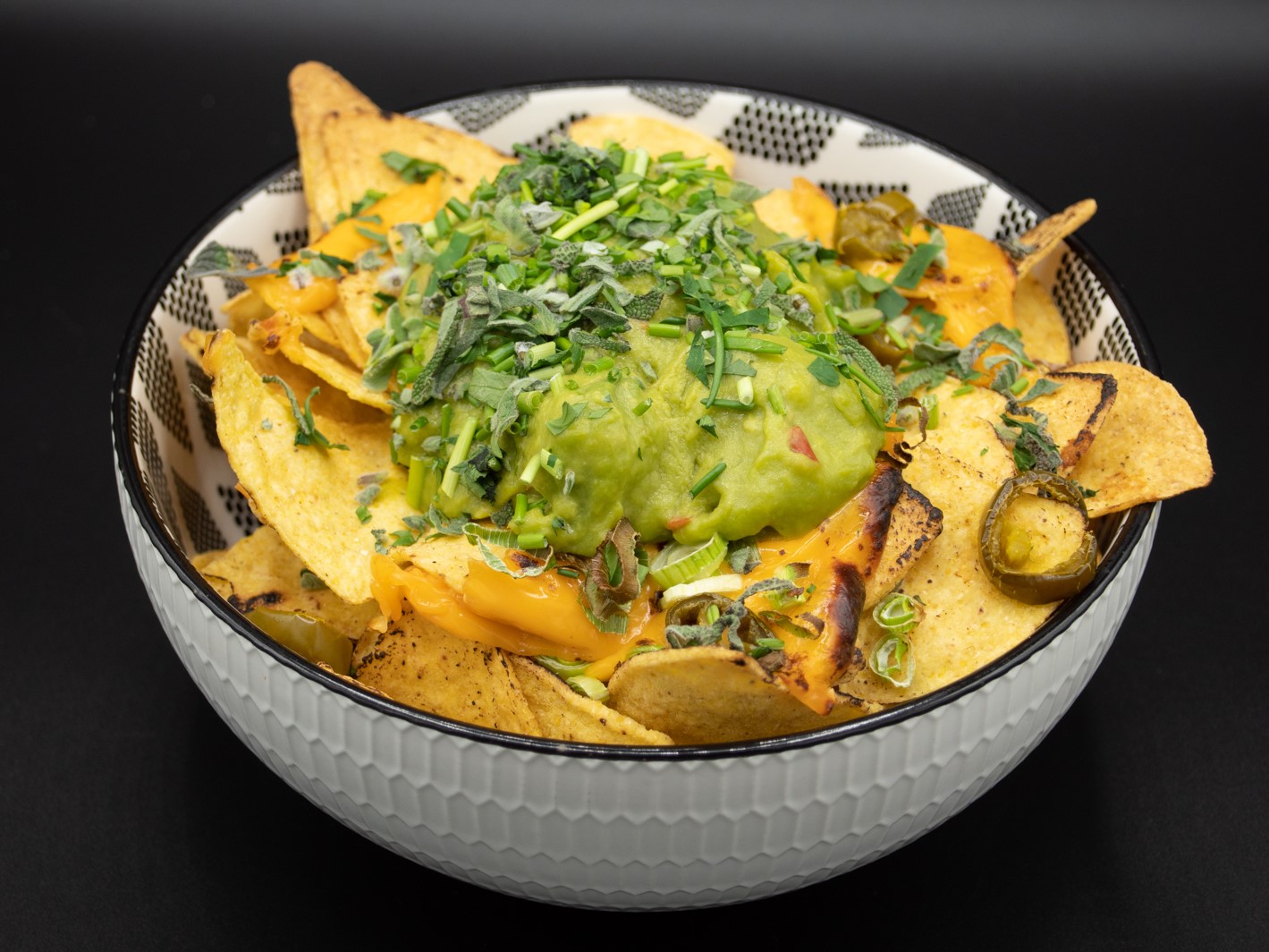 nachos con queso y guacamole, receta de nachos con queso y guacamole, totopos con queso y guacamole